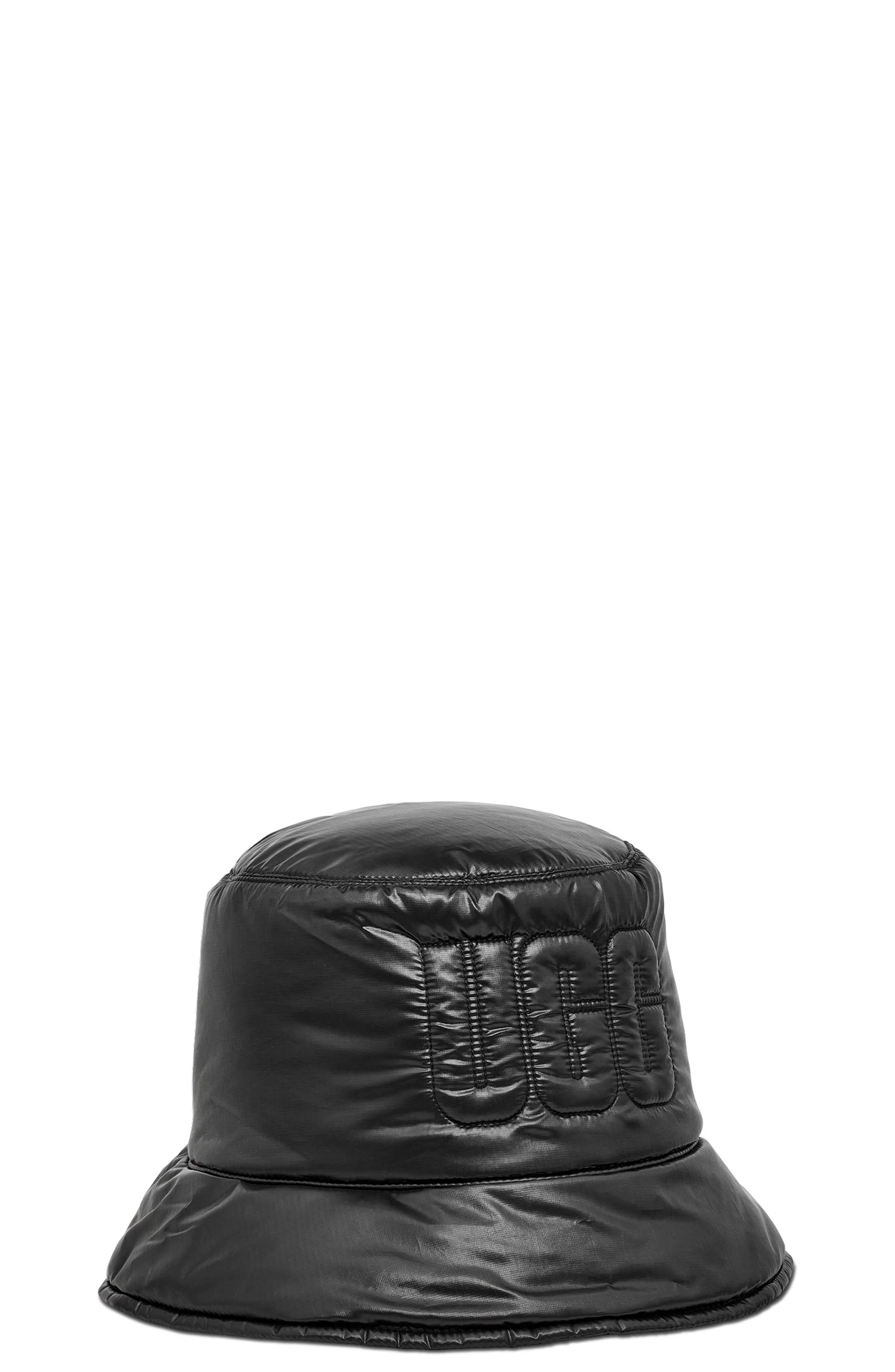 Accessoires-UGG Chapeau bob matelassé avec logo, Noir