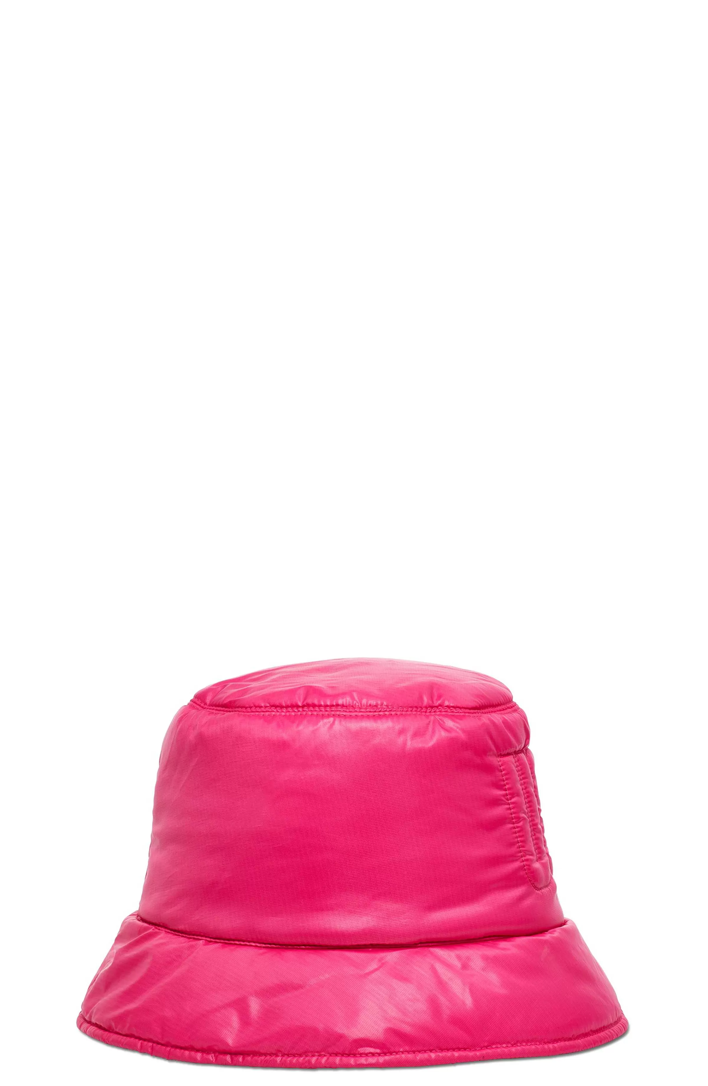 Accessoires-UGG Chapeau bob matelassé avec logo, Rose néon
