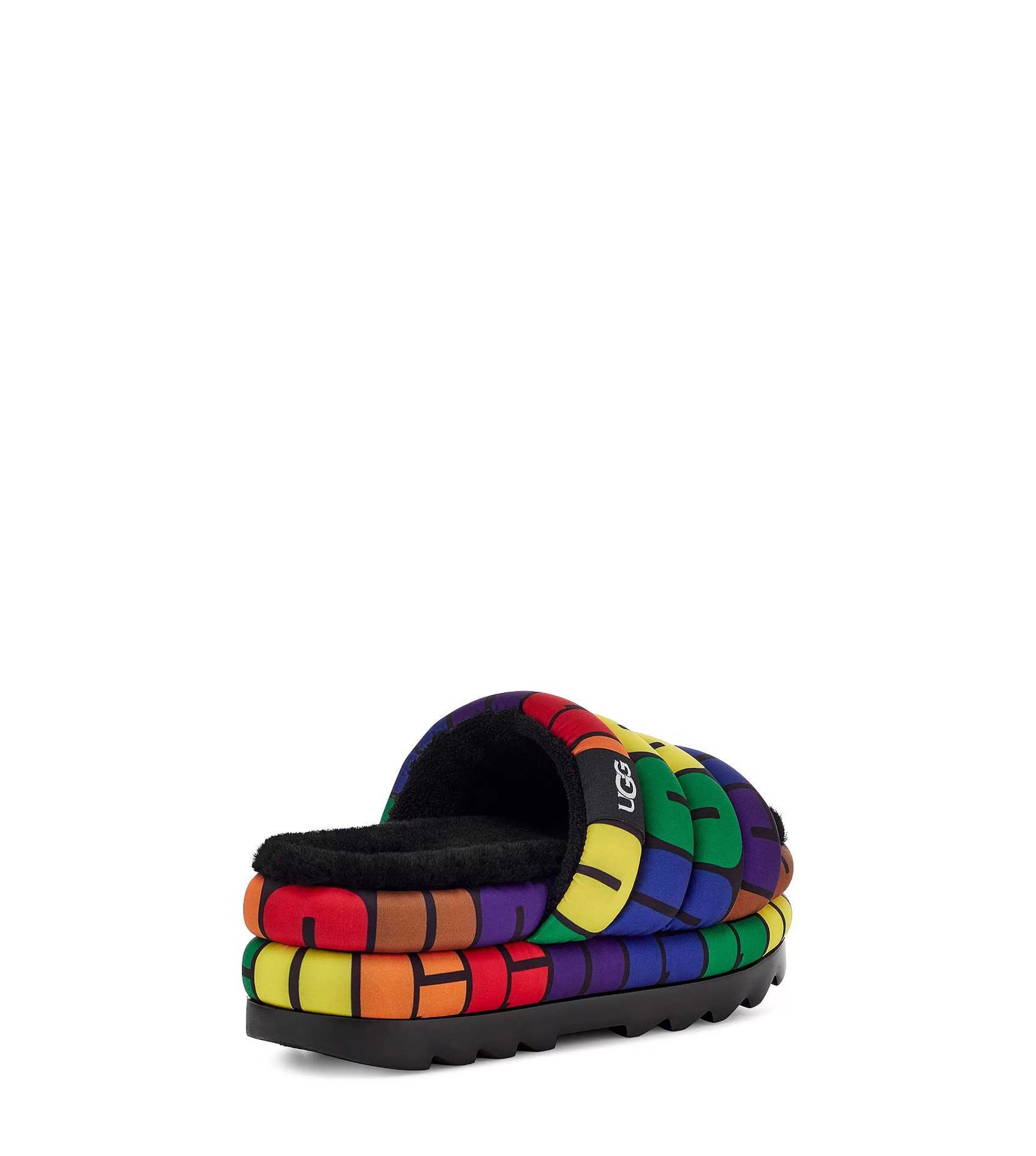 Sandales et Claquettes-UGG Maxi Slide Fierté Logo arc-en-ciel