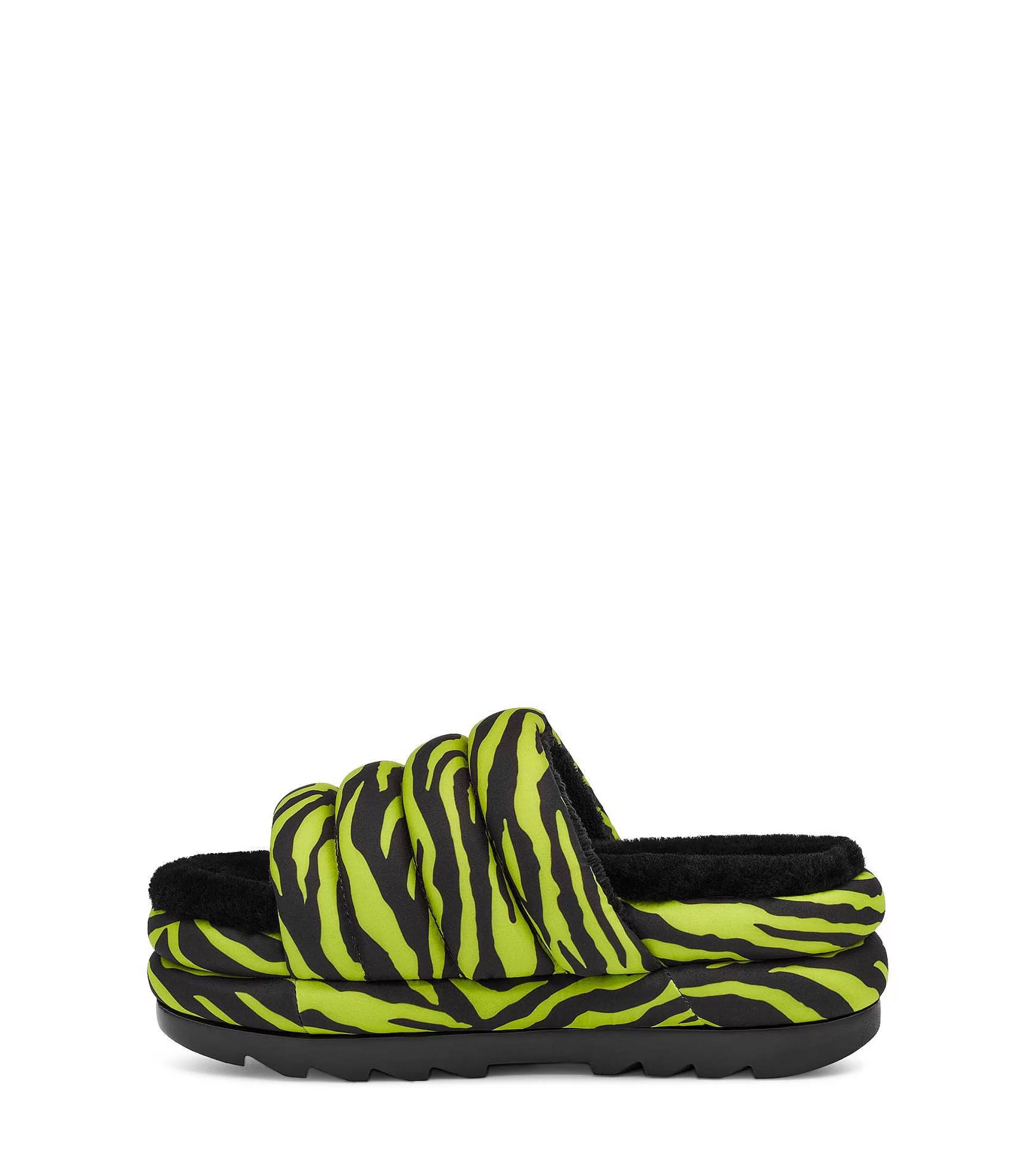 Sandales et Claquettes-UGG Maxi Slide Imprimé Tigre Citron vert